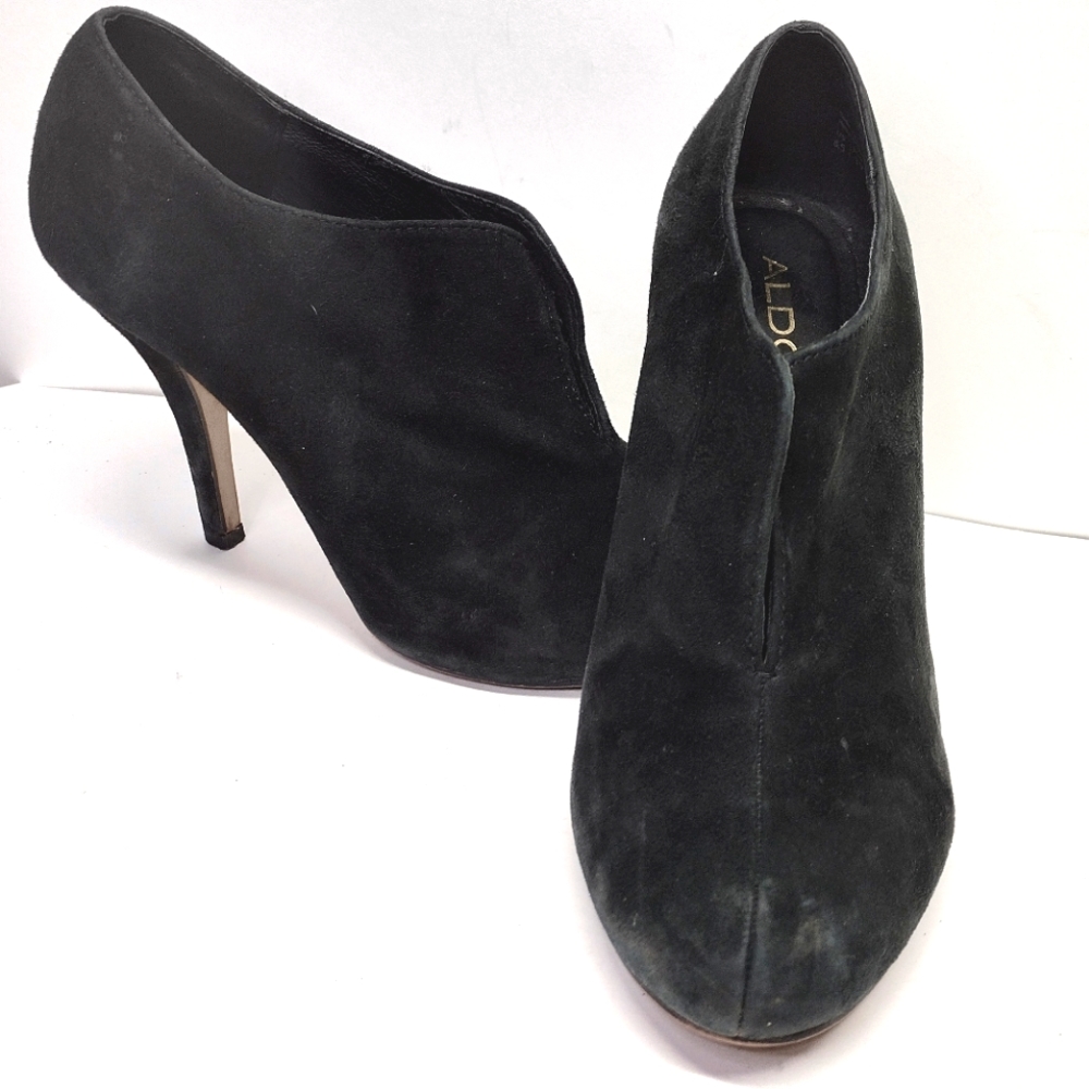 Black Suede Aldo "Tallo Shooties" l Stiletto l Size 8.5 l Genuine Leather